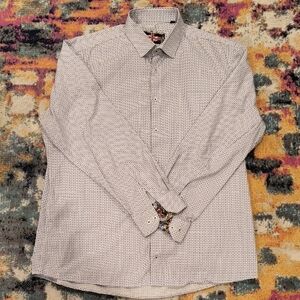 Men's Soul Of London White Patterned Shirt